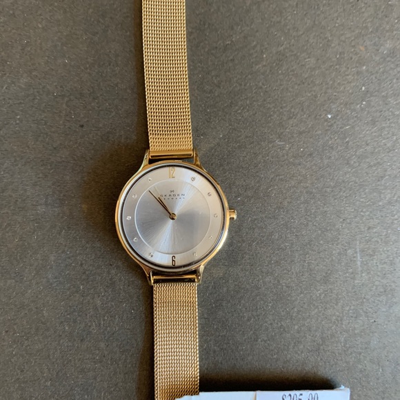 Skagen Anita Lille Gold-Tone Steel Mesh Women’s Watch - Picture 4 of 14